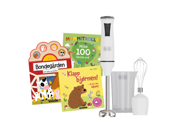 Black+Decker stavmiksersett og 3 barnebøker