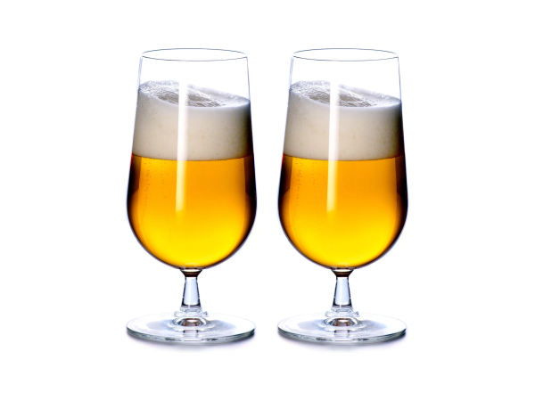 Krimbøker og 2 ølglass